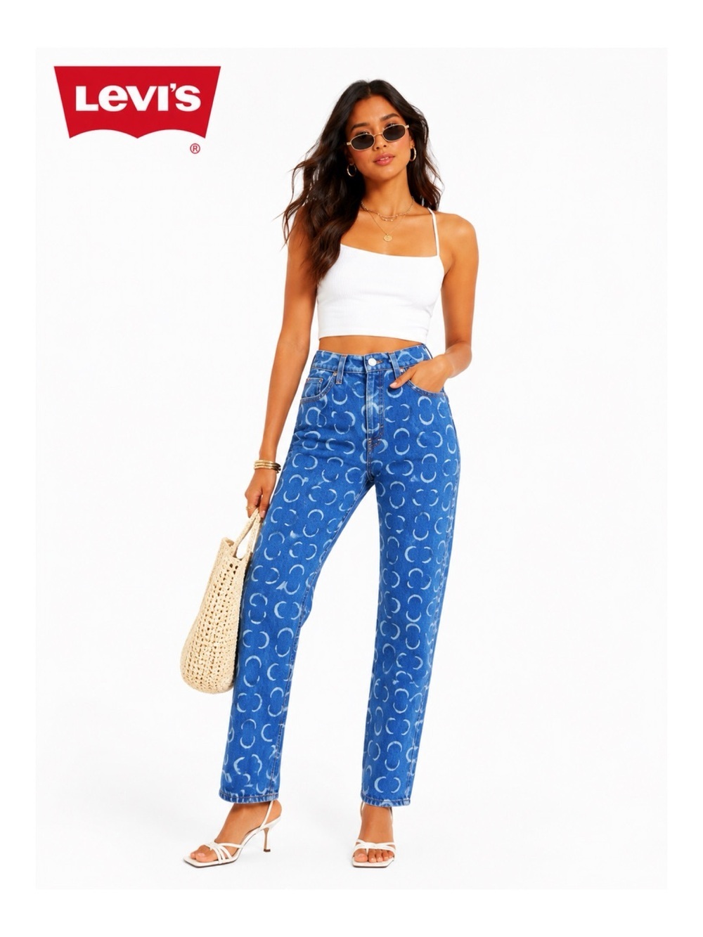 LEVI’S Rare Moon Print Straight Leg Jeans